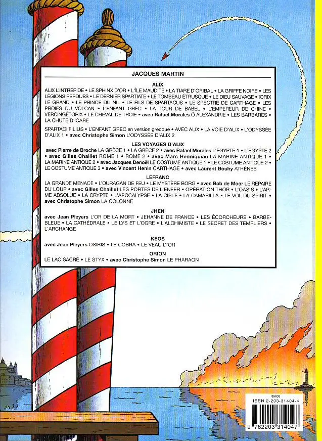 Verso de l'album Lefranc Tome 2 L'ouragan de feu