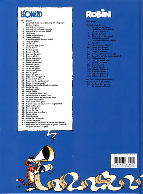 Verso de l'album Léonard Tome 44 Tour de génie