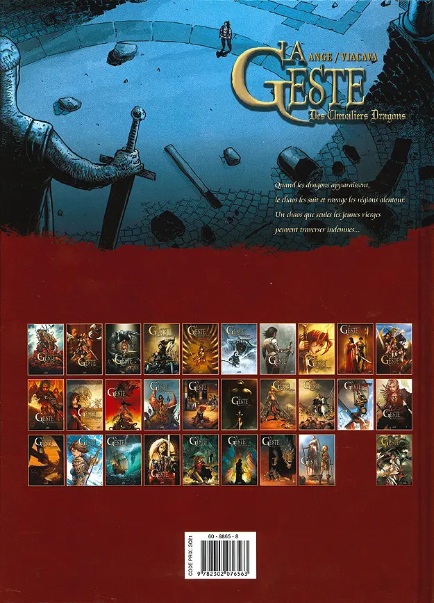 Verso de l'album La Geste des Chevaliers Dragons Tome 28