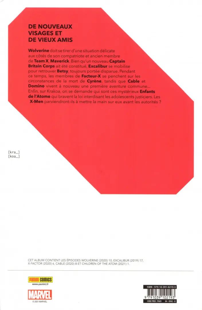 Verso de l'album Reign of X Volume 4