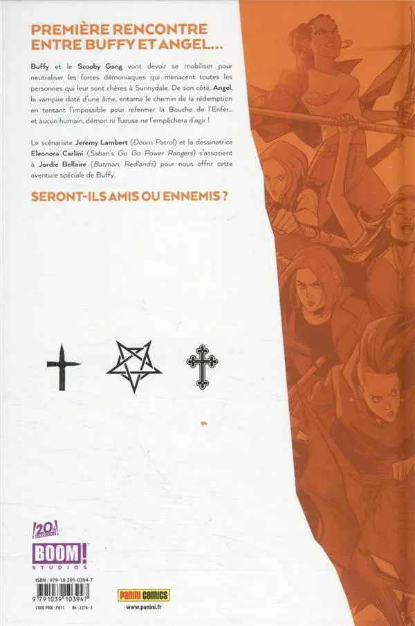 Verso de l'album Buffy contre les Vampires : La bouche de l'enfer La bouche de l'enfer