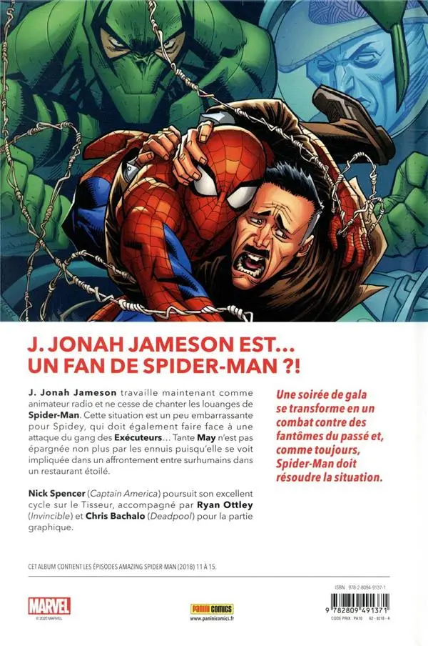 Verso de l'album Amazing Spider-Man Tome 3 L'Œuvre d'une vie