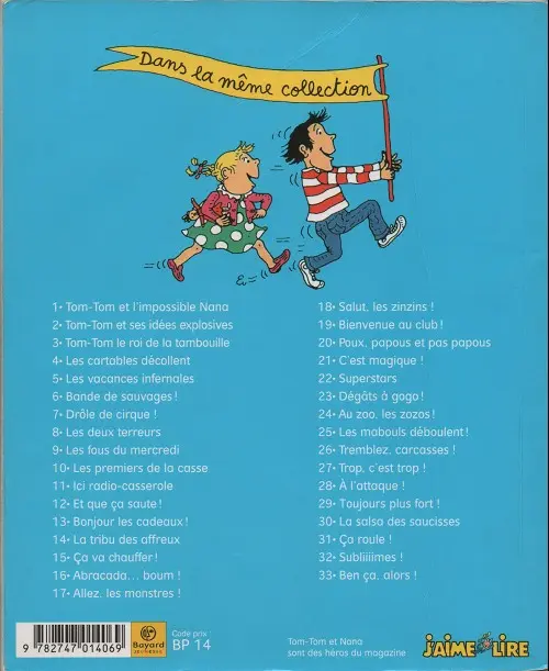 Verso de l'album Tom-Tom et Nana Tome 28 A l'attaque !