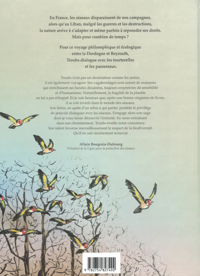 Verso de l'album Les oiseaux