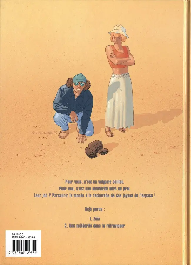 Verso de l'album Chasseurs d'étoiles Tome 2 Une météorite dans le rétroviseur