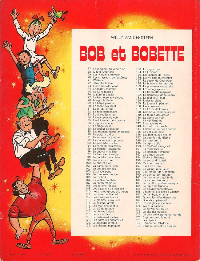 Verso de l'album Bob et Bobette Tome 145 Le pot aux roses