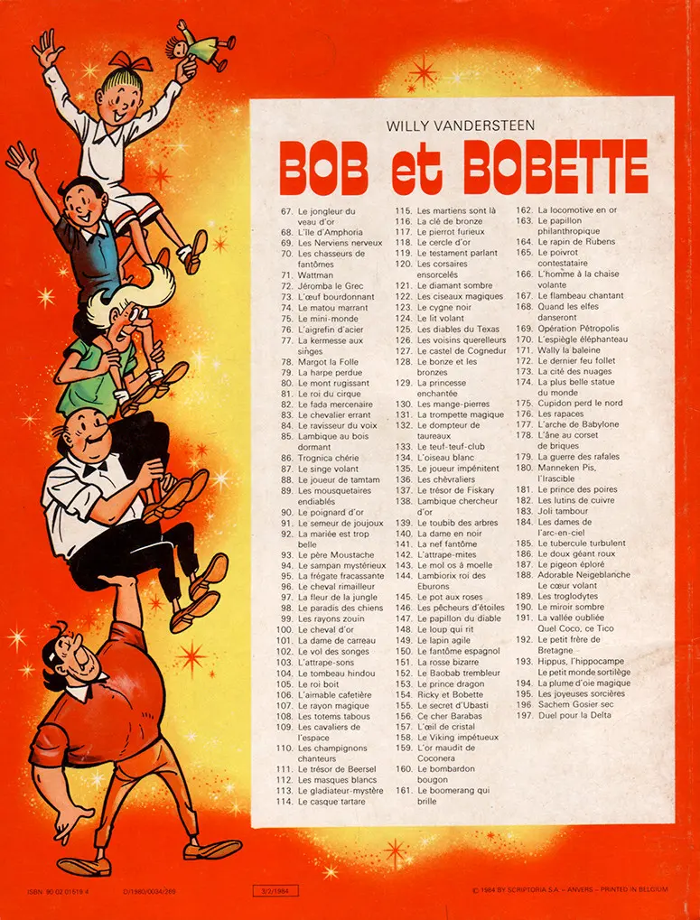 Verso de l'album Bob et Bobette Tome 181 Le prince des poires