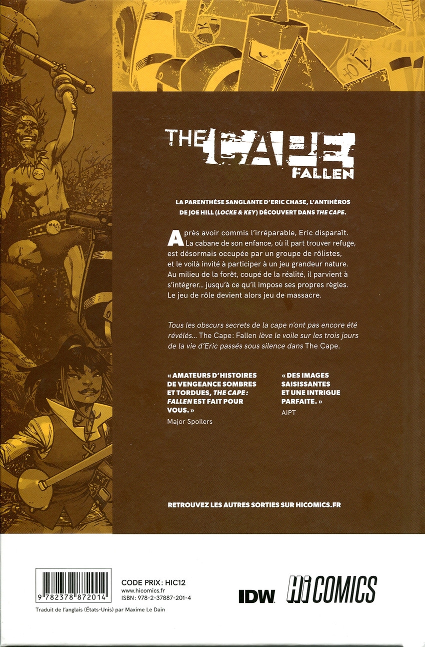 Verso de l'album The Cape 3 Fallen