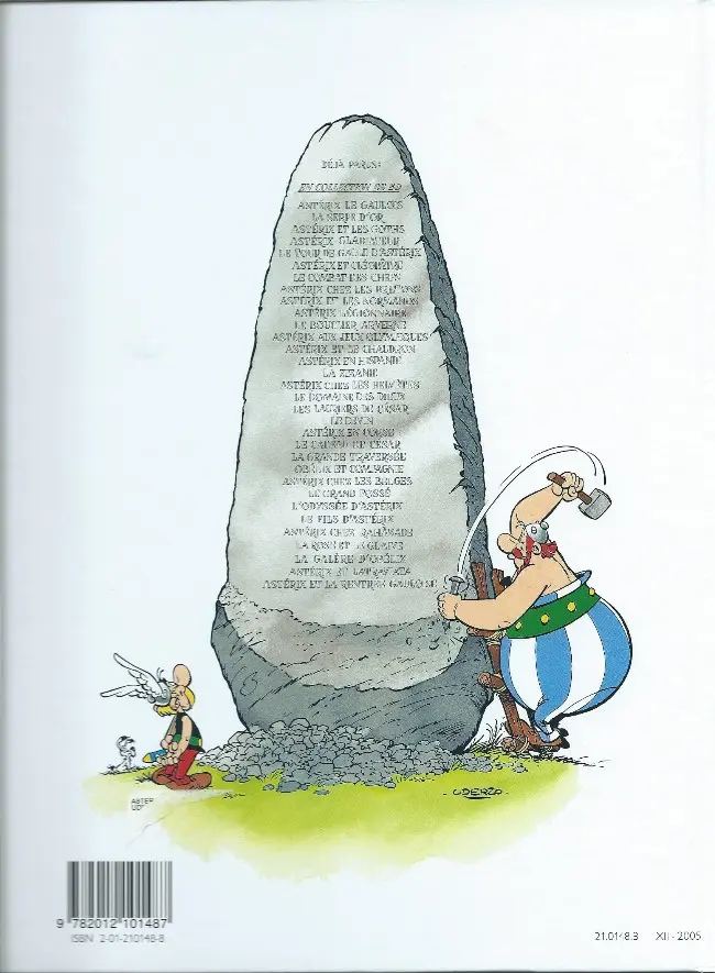 Verso de l'album Astérix Tome 16 Astérix chez les helvètes