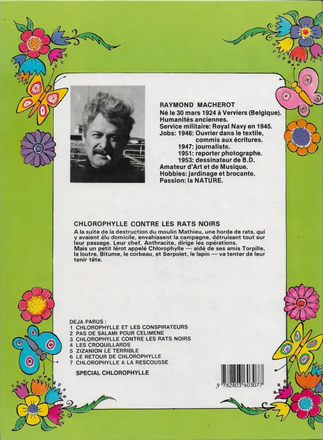 Verso de l'album Chlorophylle Tome 3 Chlorophylle contre les rats noirs