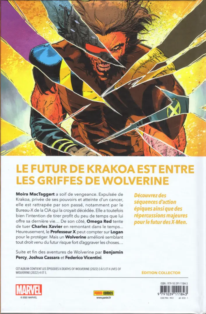Verso de l'album X lives / X deaths of Wolverine Volume 2/2