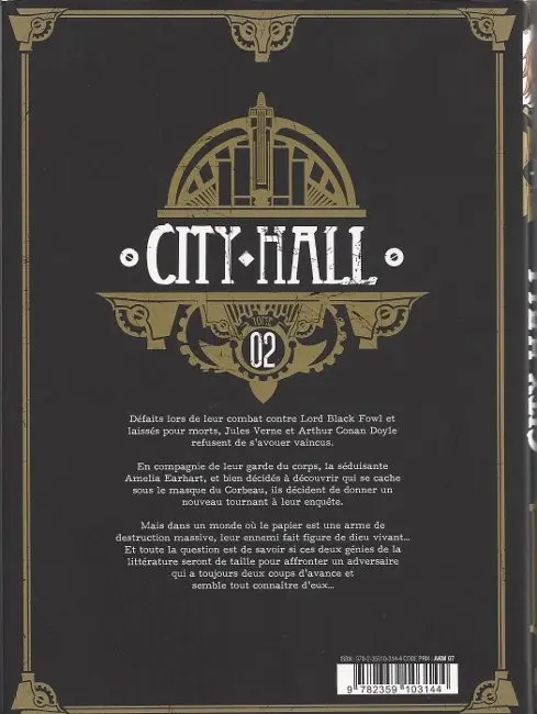Verso de l'album City Hall Tome 02