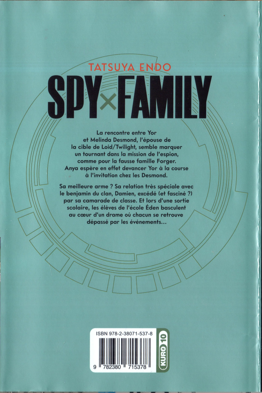 Verso de l'album Spy x Family 11