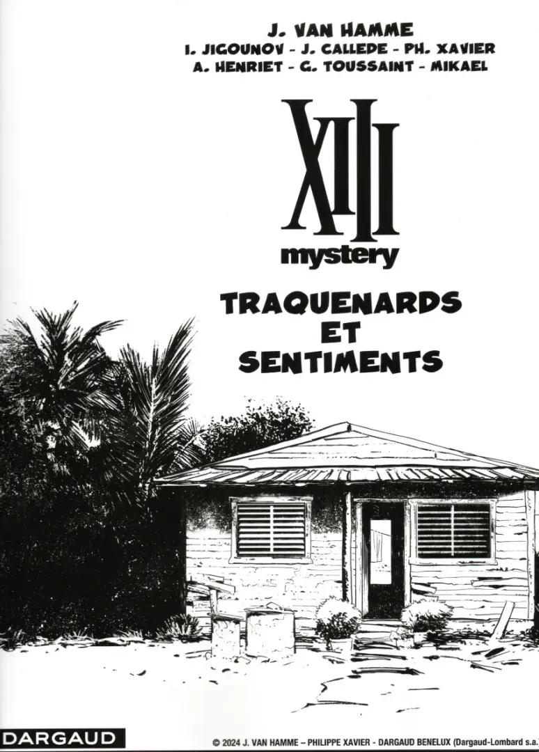 Verso de l'album XIII Mystery Tome 14 Traquenards et sentiments