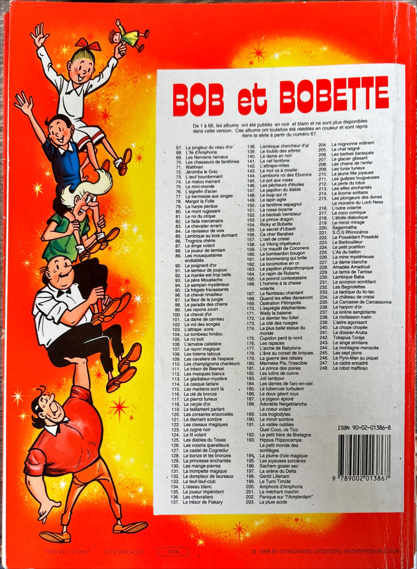 Verso de l'album Bob et Bobette Tome 175 Cupidon perd le nord