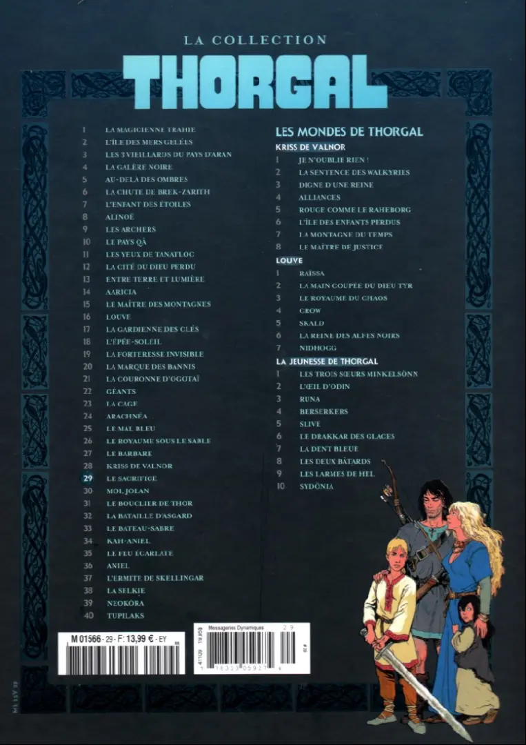 Verso de l'album Thorgal - La collection Tome 29 Le sacrifice