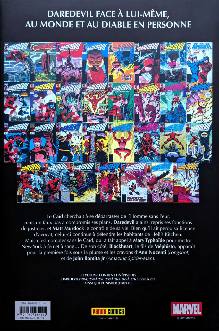 Verso de l'album Daredevil par Ann Nocenti
