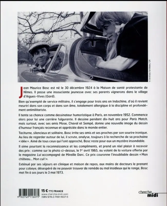 Verso de l'album Mon œuvre.