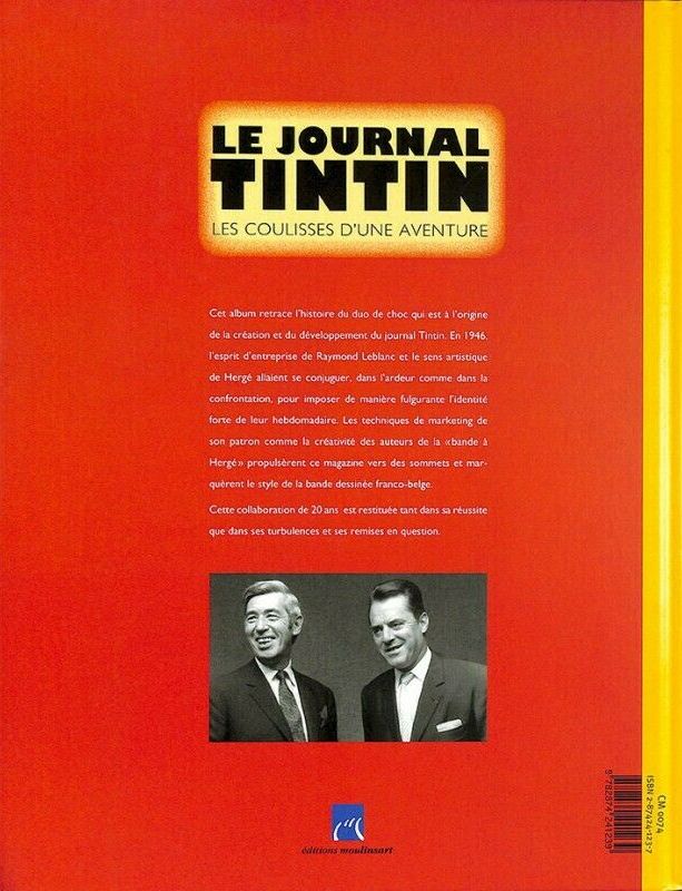 Verso de l'album Le Journal Tintin - Les Coulisses d'une aventure Les coulisses d'une aventure