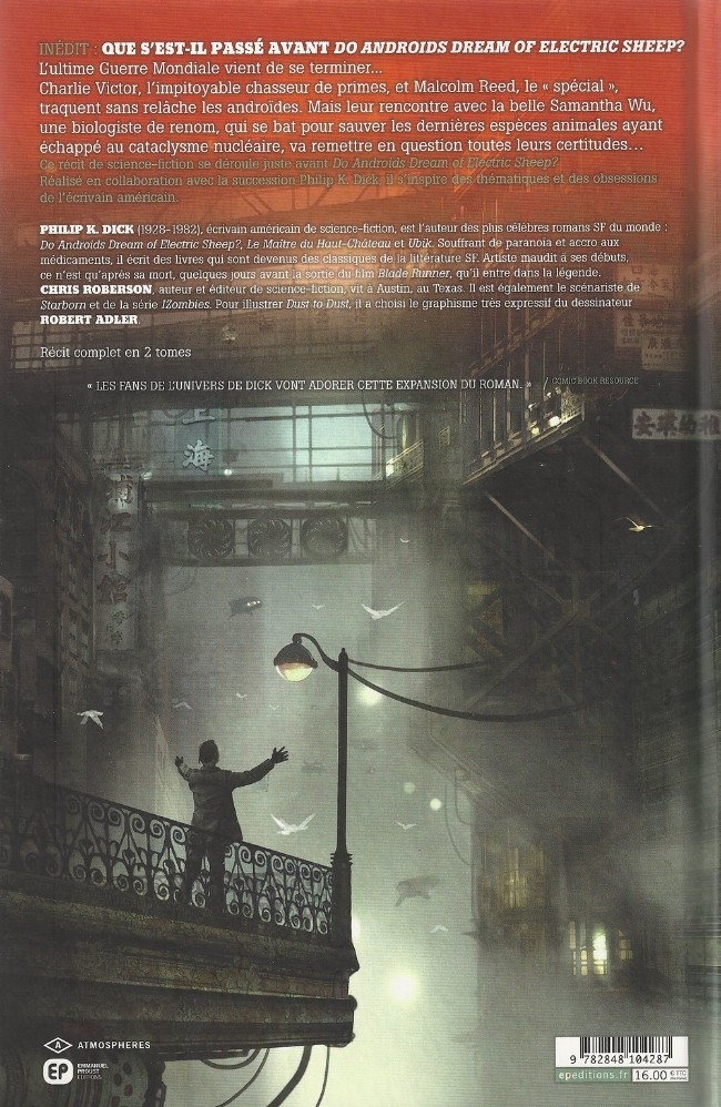 Verso de l'album Do Androids Dream of Electric Sheep ? : Dust to Dust Tome 2