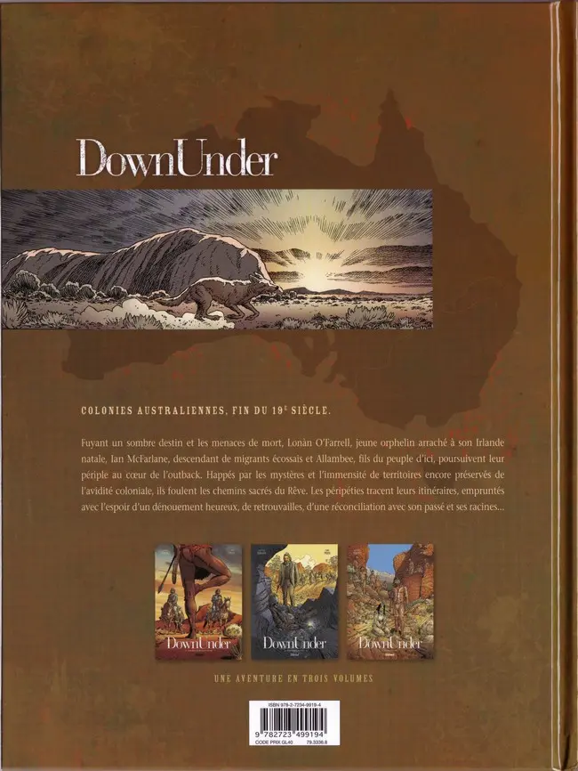 Verso de l'album Down Under Tome 3 Terra Nullius