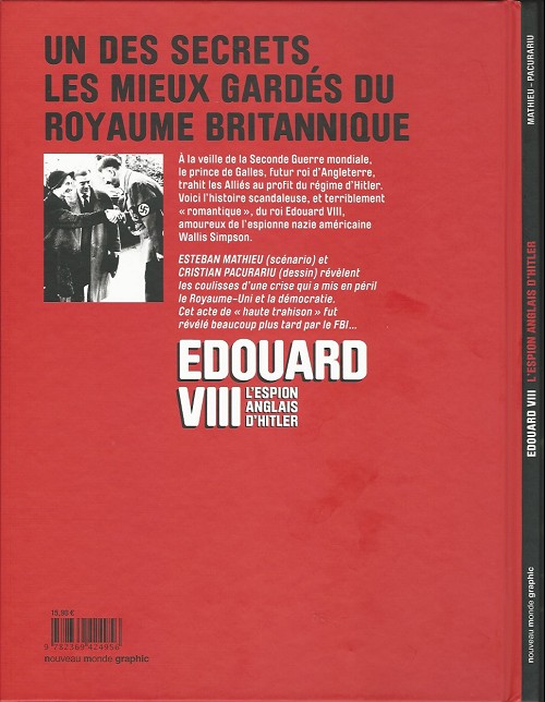 Verso de l'album Edouard VIII L'espion anglais d'Hitler