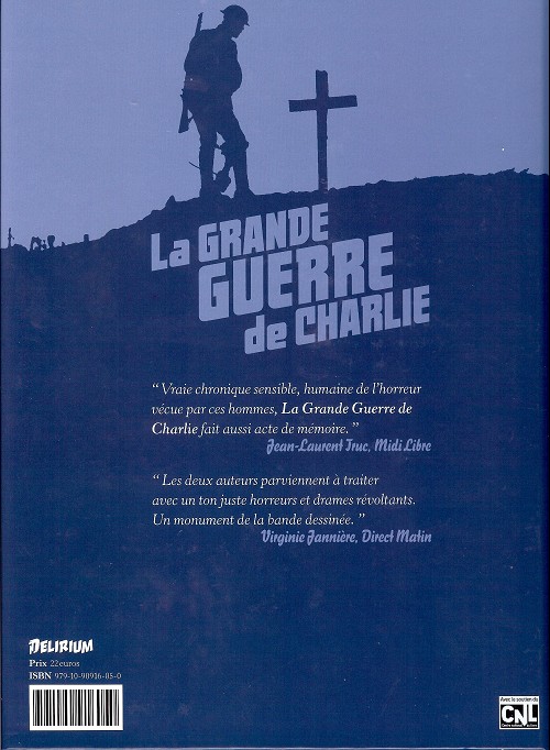 Verso de l'album La Grande Guerre de Charlie Volume 4