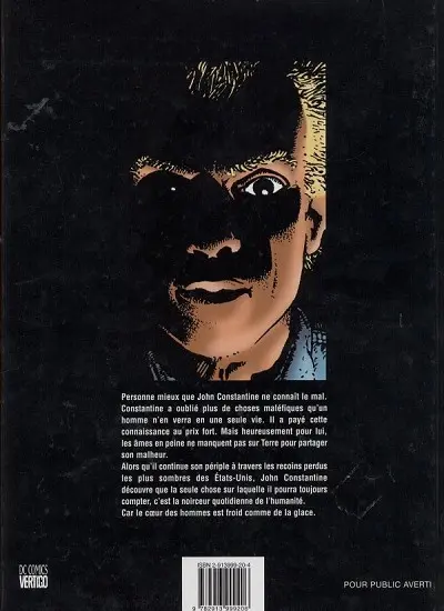 Verso de l'album Hellblazer Tome 3 Freezes Over