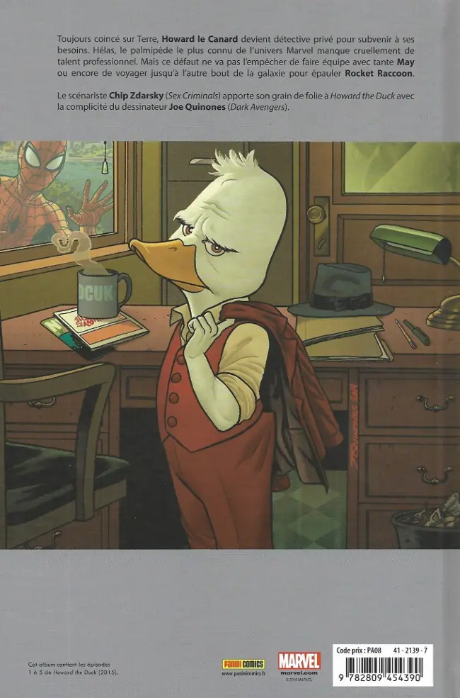 Verso de l'album Howard le Canard Tome 1 Canard au sang chaud