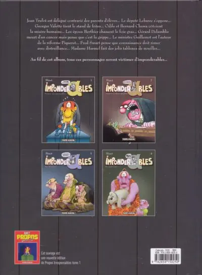 Verso de l'album Les Impondérables Tome 1 Propos Irresponsables