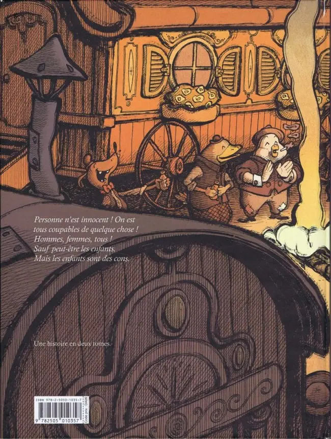Verso de l'album Abélard Tome 1 La danse des petits papiers