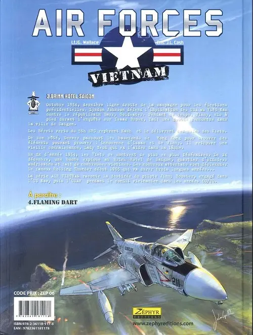 Verso de l'album Air forces - Vietnam Tome 3 Brink hotel Saïgon