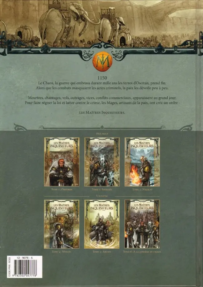 Verso de l'album Les Maîtres inquisiteurs Tome 3 Nikolaï