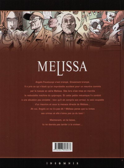 Verso de l'album Melissa Tome 2 Le fil du hasard