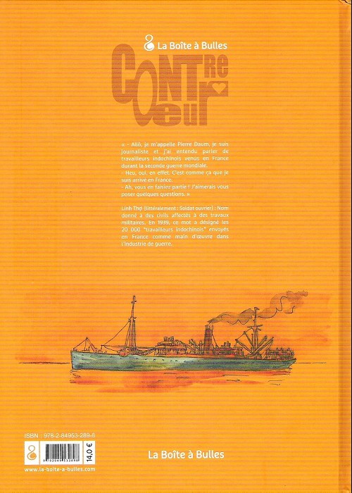 Verso de l'album Mémoires de Viet Kieu Les Lính Thợ - Immigrés de force