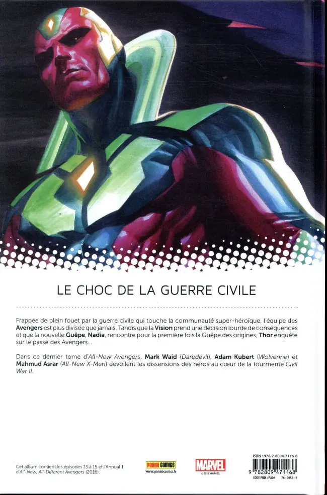 Verso de l'album All-New Avengers Tome 3 Une vision du futur