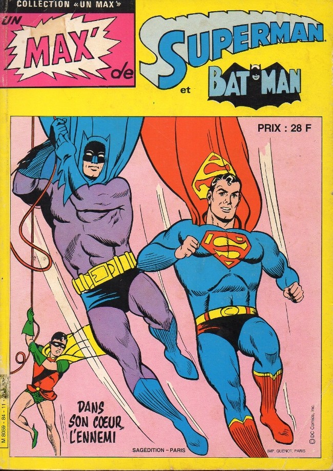 Couverture de l'album Un max' de... Tome 1 Un max' de Superman et Batman - Dans son cœur, l'ennemi