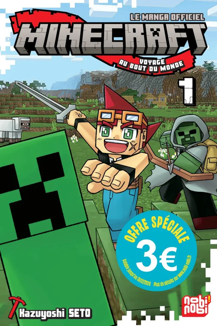 Couverture de l'album Minecraft - Le manga officiel 1 Voyage au bout du monde