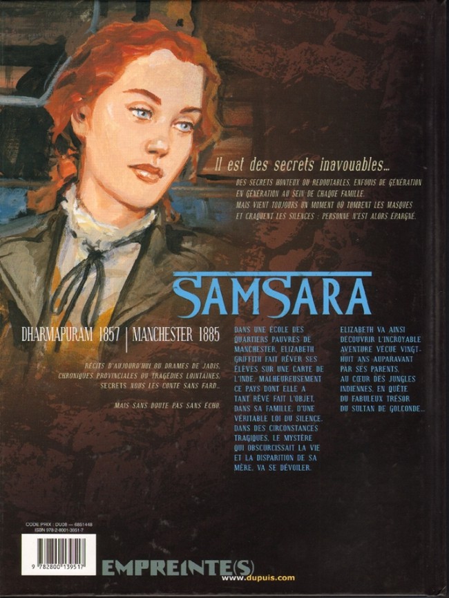Verso de l'album Secrets - Samsara Tome 1