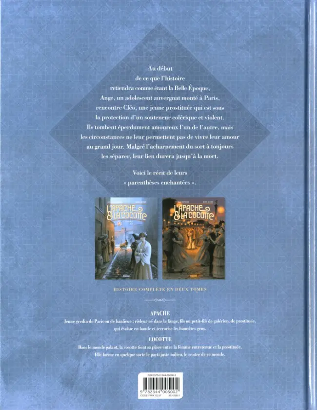 Verso de l'album L'Apache & la cocotte Tome 1 Ange