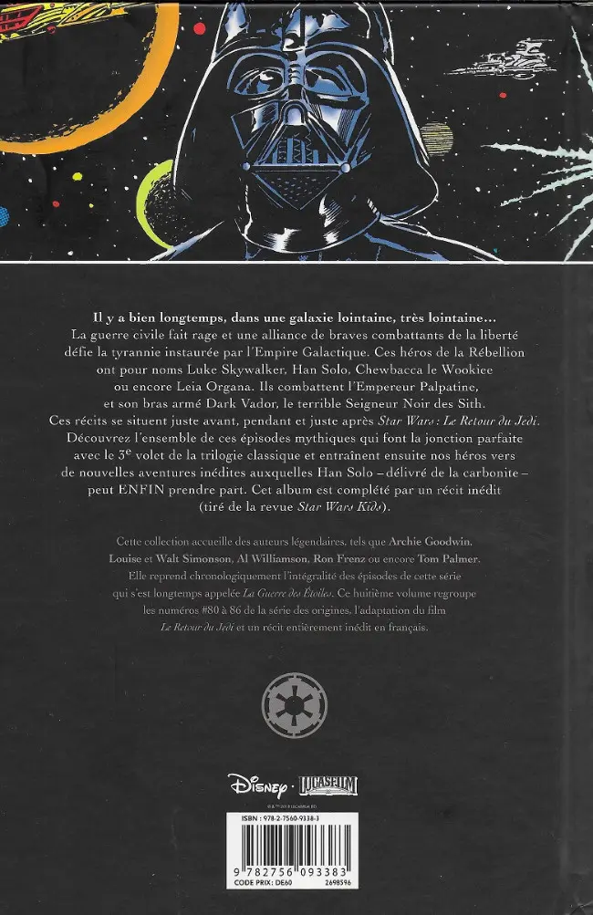Verso de l'album Star Wars - Classic Tome 8