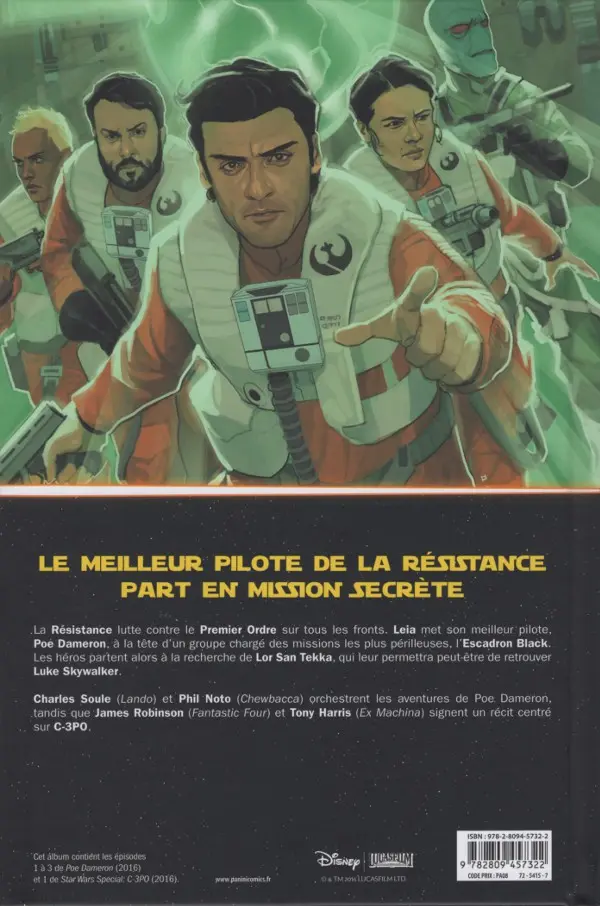 Verso de l'album Star Wars - Poe Dameron Tome 1 L'Escadron Black