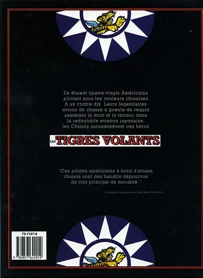 Verso de l'album Les Tigres volants Tome 1 Raids sur Rangoon