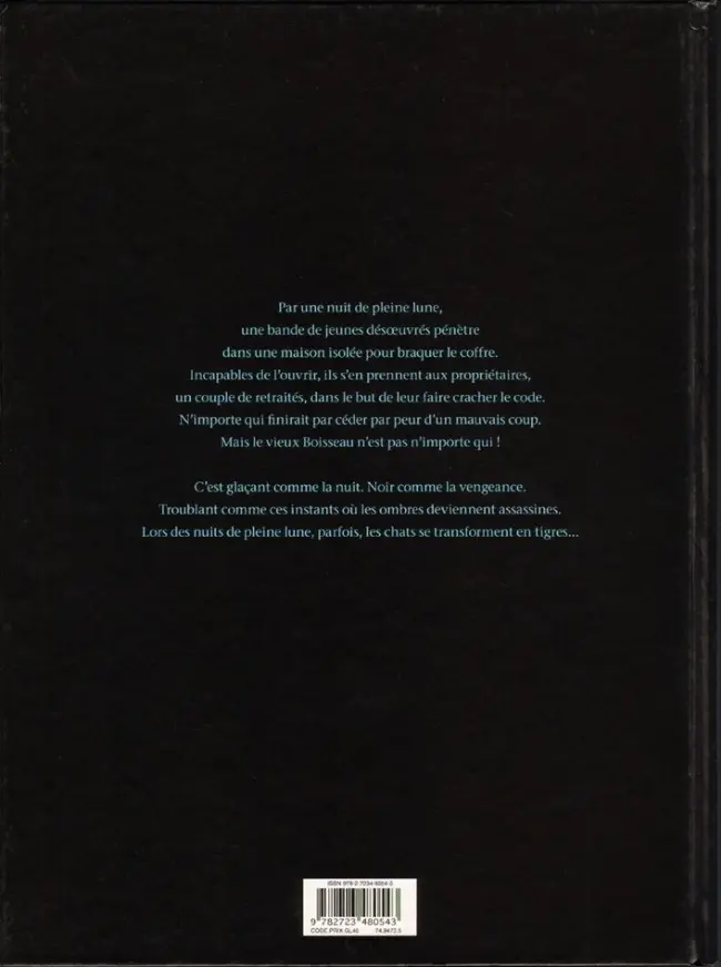 Verso de l'album Une nuit de pleine lune