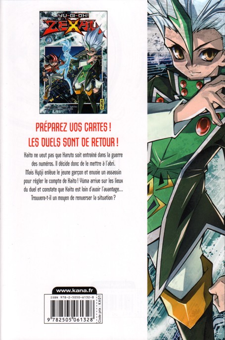 Verso de l'album Yu-Gi-Oh ! Zexal Tome 5