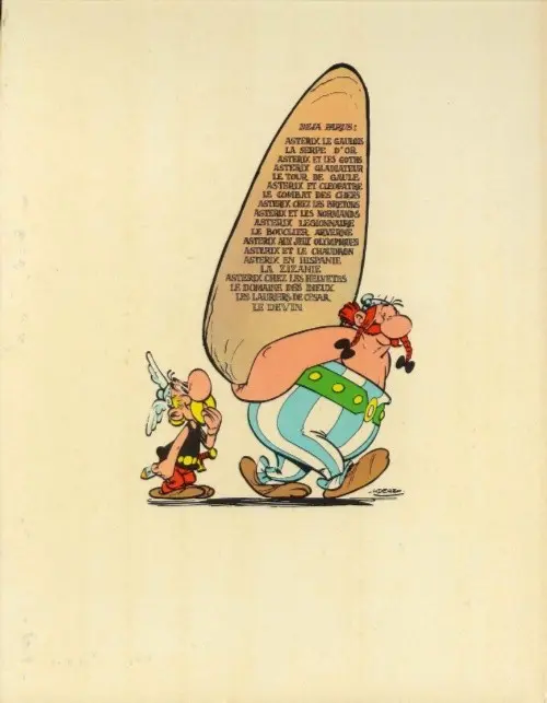 Verso de l'album Astérix Tome 1 Astérix le gaulois