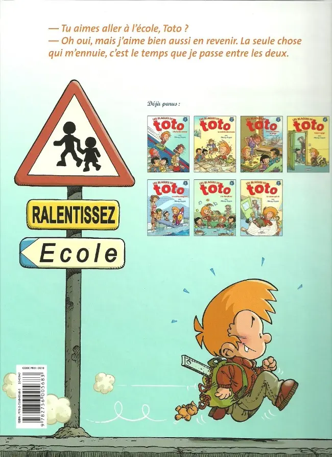 Verso de l'album Les Blagues de Toto Tome 5 Le maître blagueur