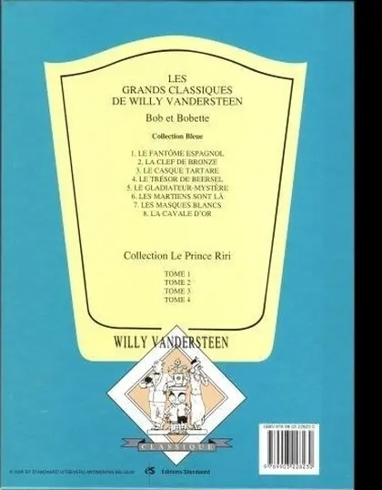Verso de l'album Bob et Bobette Tome 1 Le fantôme espagnol