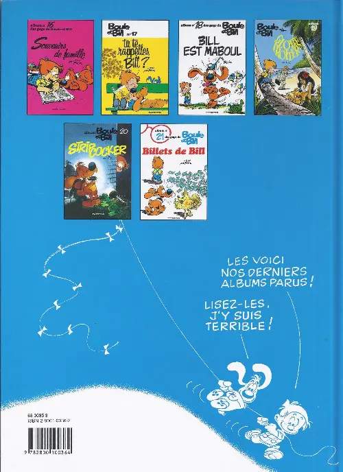 Verso de l'album Boule & Bill Tome 7