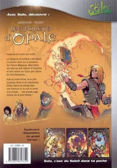 Verso de l'album Les Forêts d'Opale Tome 1 Le bracelet de Cohars